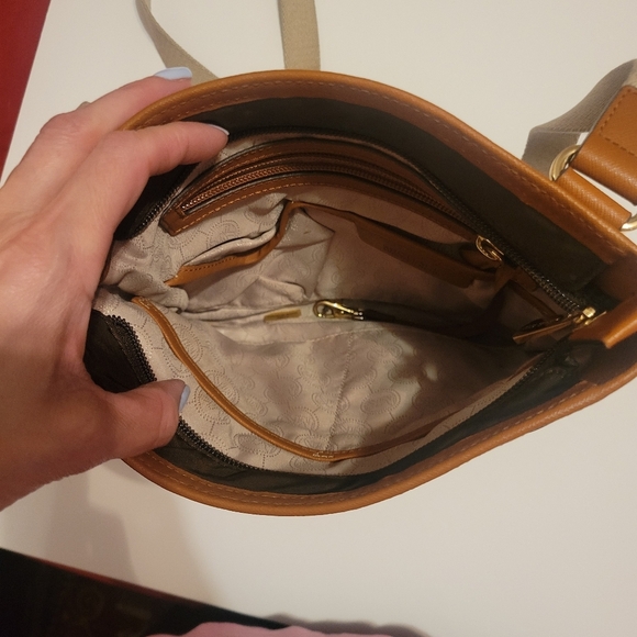 Michael Kors nylon brown crossbody bag EUC Minimilist Modern Casual - Picture 5 of 10